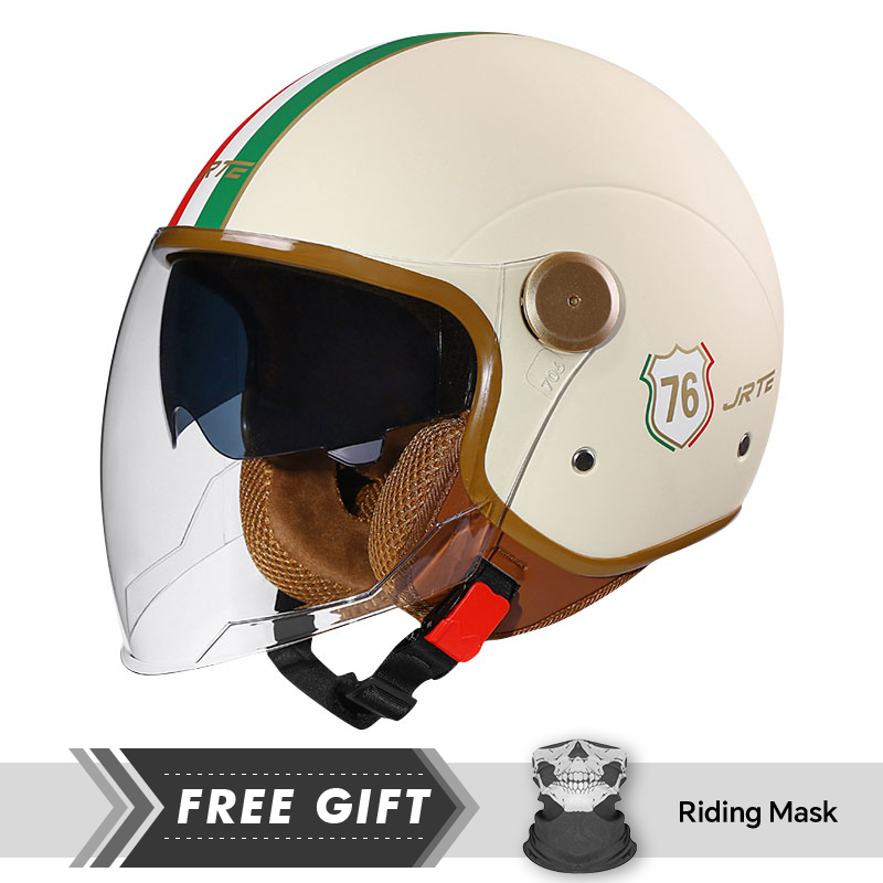 Motorcycle Gear In Store - Kask motocyklowy retro 3/4 otwarty, lekki,