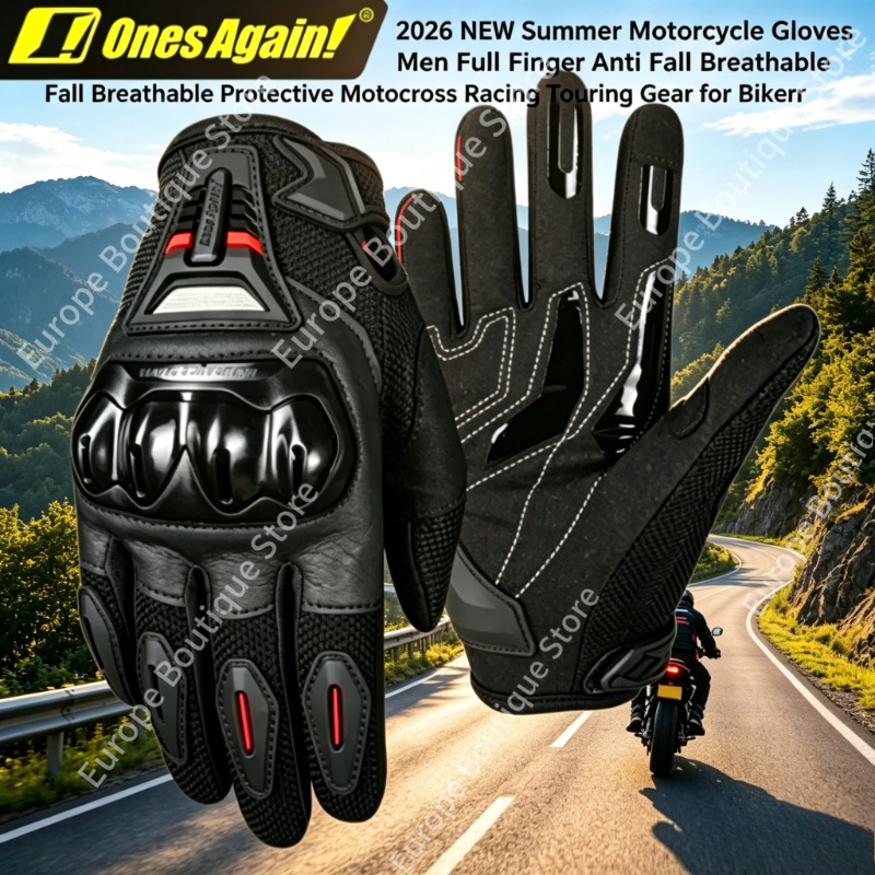 Motorcycle Gear For Summer - Nowe męskie letnie rękawice motocyklowe z