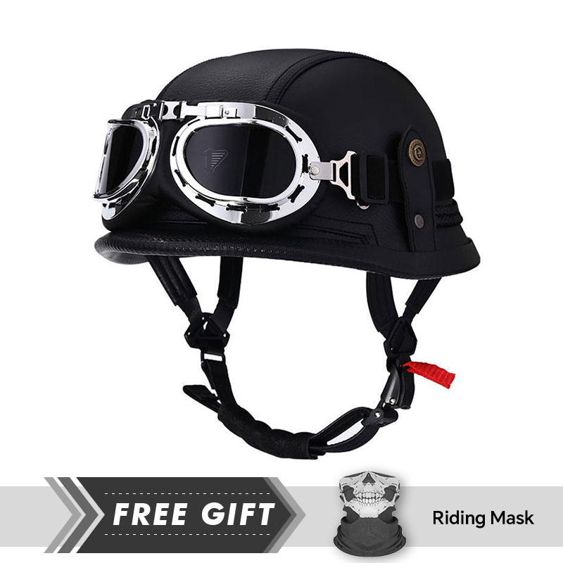 Motorcycle Gear In Store - Klasyczny kask ochronny na pół twarzy
