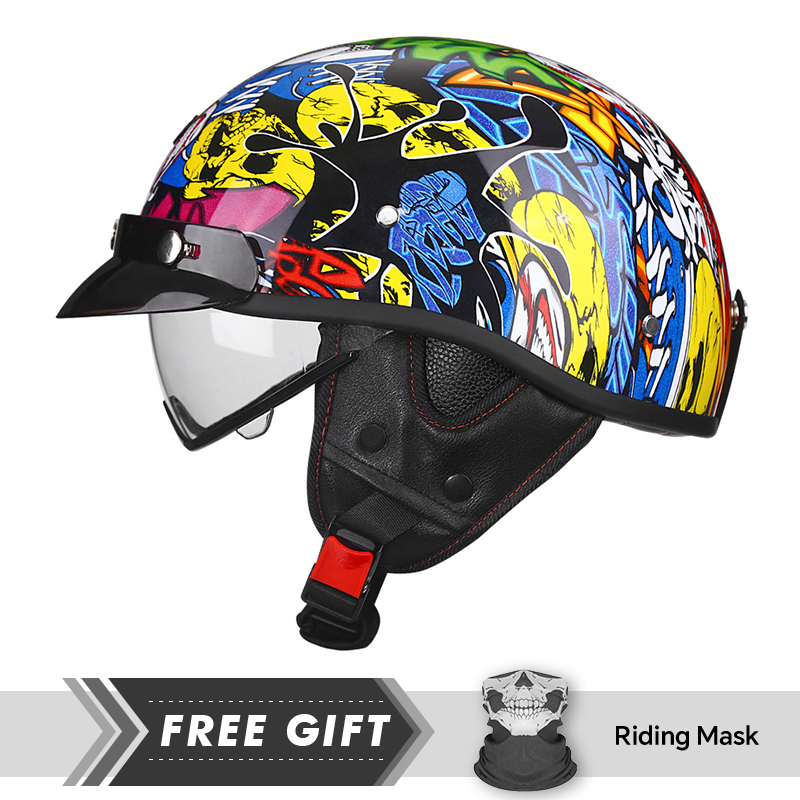 Motorcycle Gear In Store - Kask motocyklowy otwarty 1/2 z wbudowanym