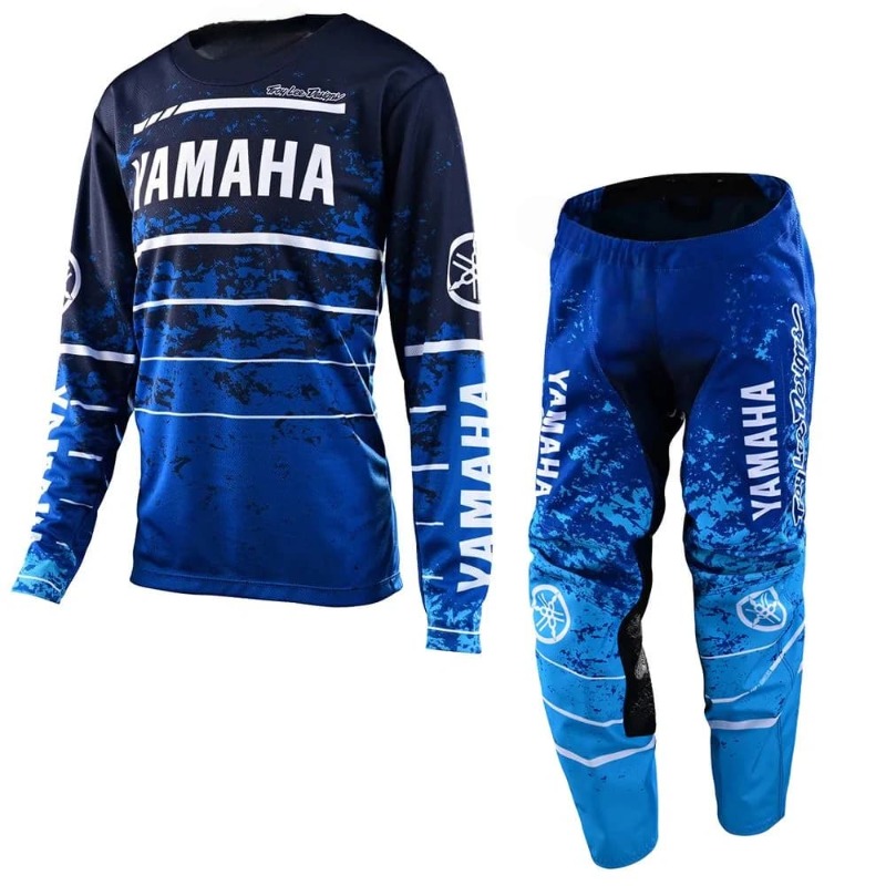 Motorcycle Gear For Summer - Letni zestaw Yamaha: modne niebieskie spodnie