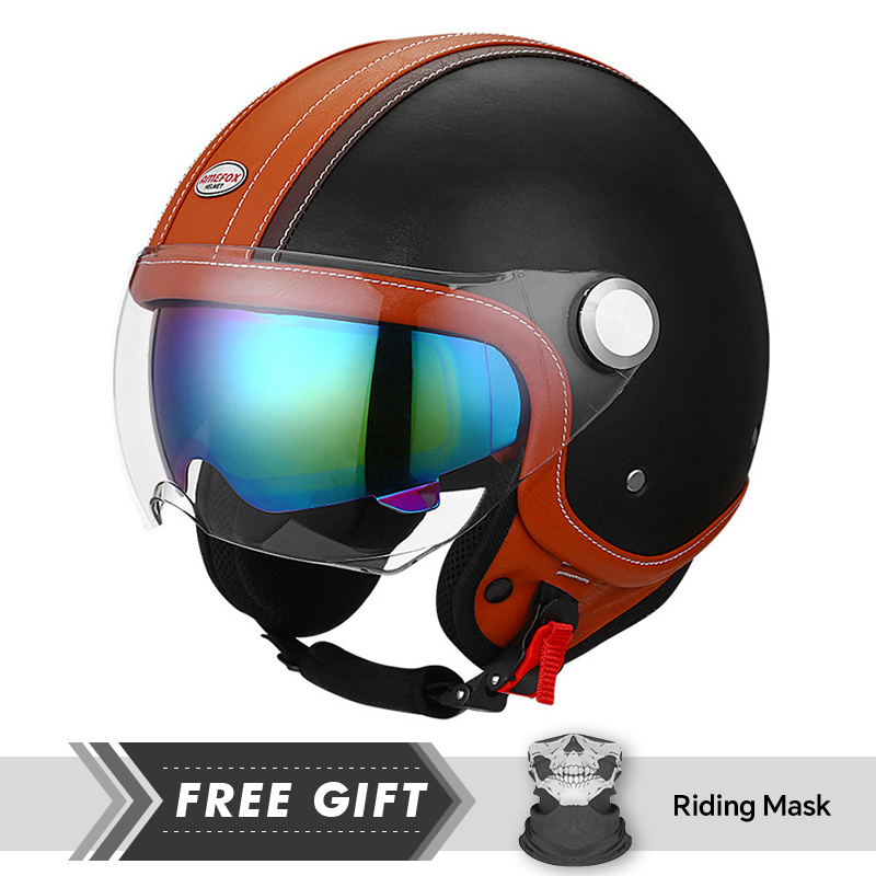 Motorcycle Gear In Store - Czarne Kaski Motocyklowe Otwarty Wierzch Vintage