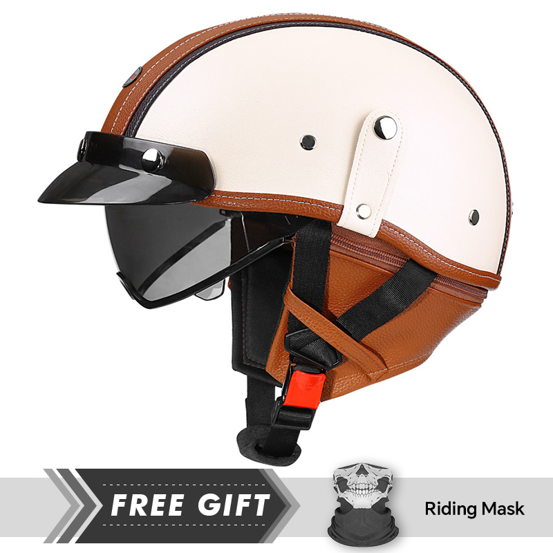 Nowości Skórzany Retro Kask Mo – Motorcycle Gear In Store recenzja i cena